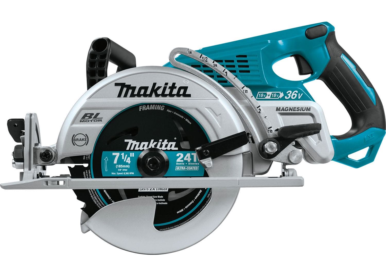 Makita XSR01Z 18V X2 LXT (36V) Brushless Cordless Rear Handle 7-1/4 in. Circular Saw — Makita