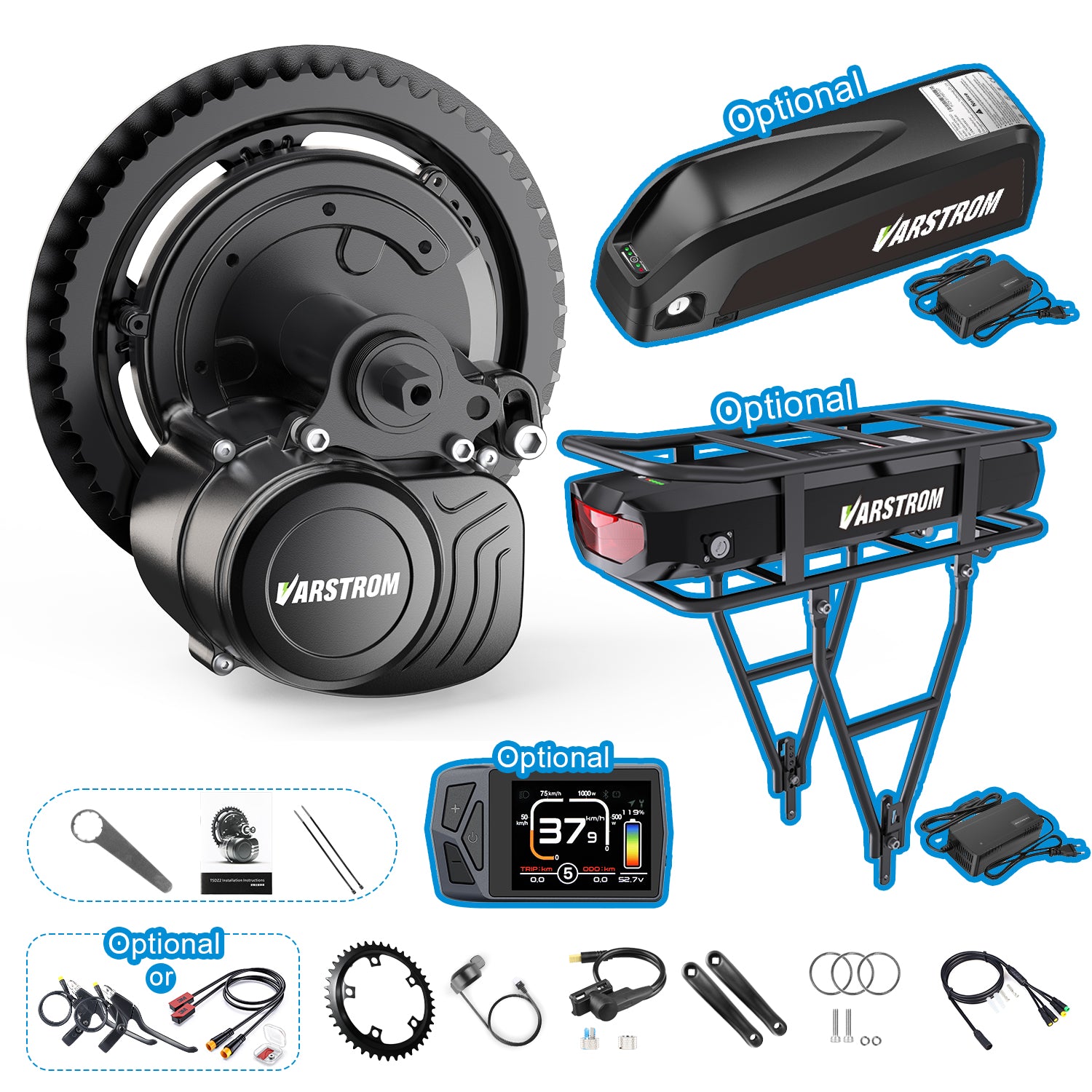 Tongsheng TSDZ2B 48V 500W Mid-Drive Kit — Tongsheng